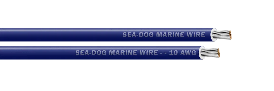 8010062 – SEA DOG Primary Wire, Stranded Conductor 10 Gauge Dark Blue 100 Foot Spool Tinned Copper Conductor/ PVC Ins...